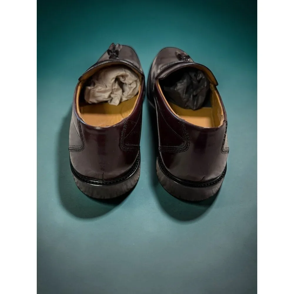 Bostonian Longford Tassel Loafers Burgundy Leather 11M New - Picture 9 of 12